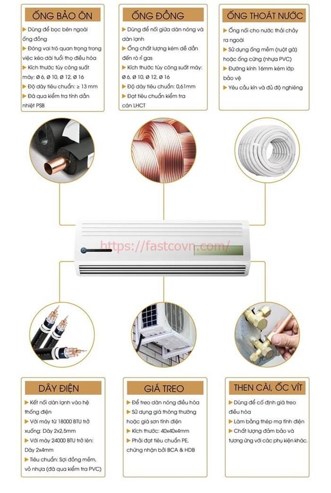 Phụ kiện lắp điều hòa